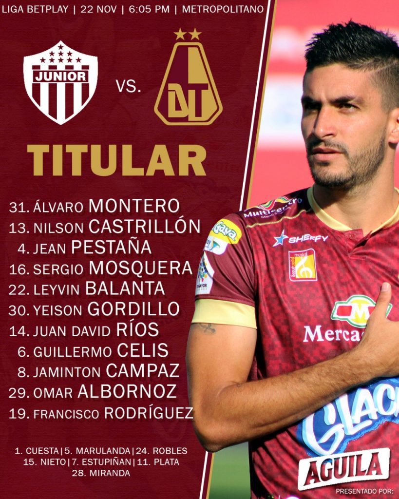 Junior y Tolima definieron nómina para jugar en el Metropolitano 1 6fae08fe df90 4e5c a830 9d4afecaf58f