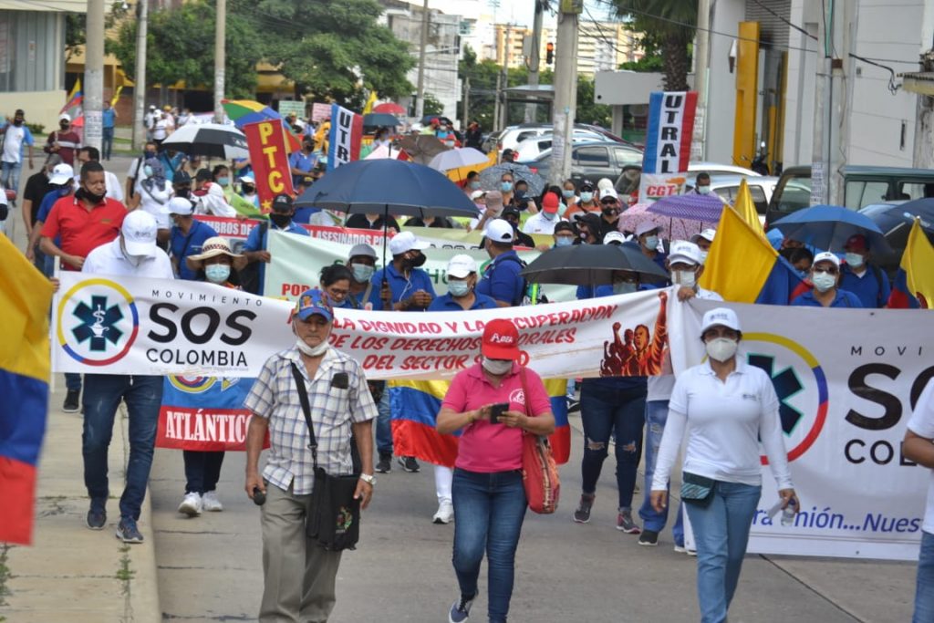 Marchas en Barranquilla por la vida y la Demo