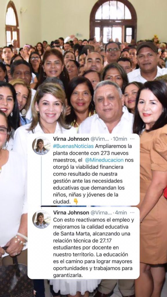 Planta docente de Santa Marta se ampliará con 273 nuevos maestros: Virna Johnson 1 5b7b6ebe 973c 4351 b0fe 2ef1b7fb05be