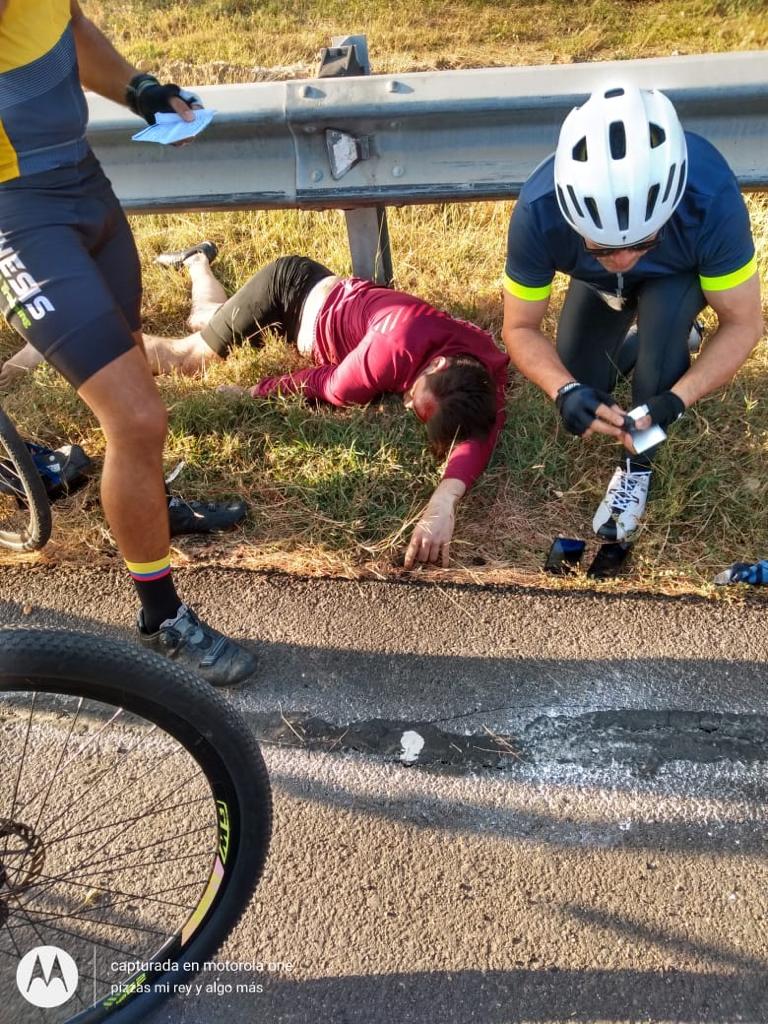 Accidente ciclista via al mar 2