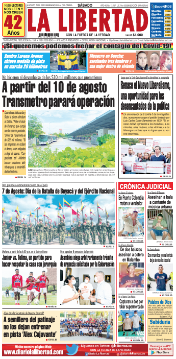 Primera página – Agosto 7 de 2021 1 Captura de Pantalla 2021 08 06 a las 10.17.01 p. m.