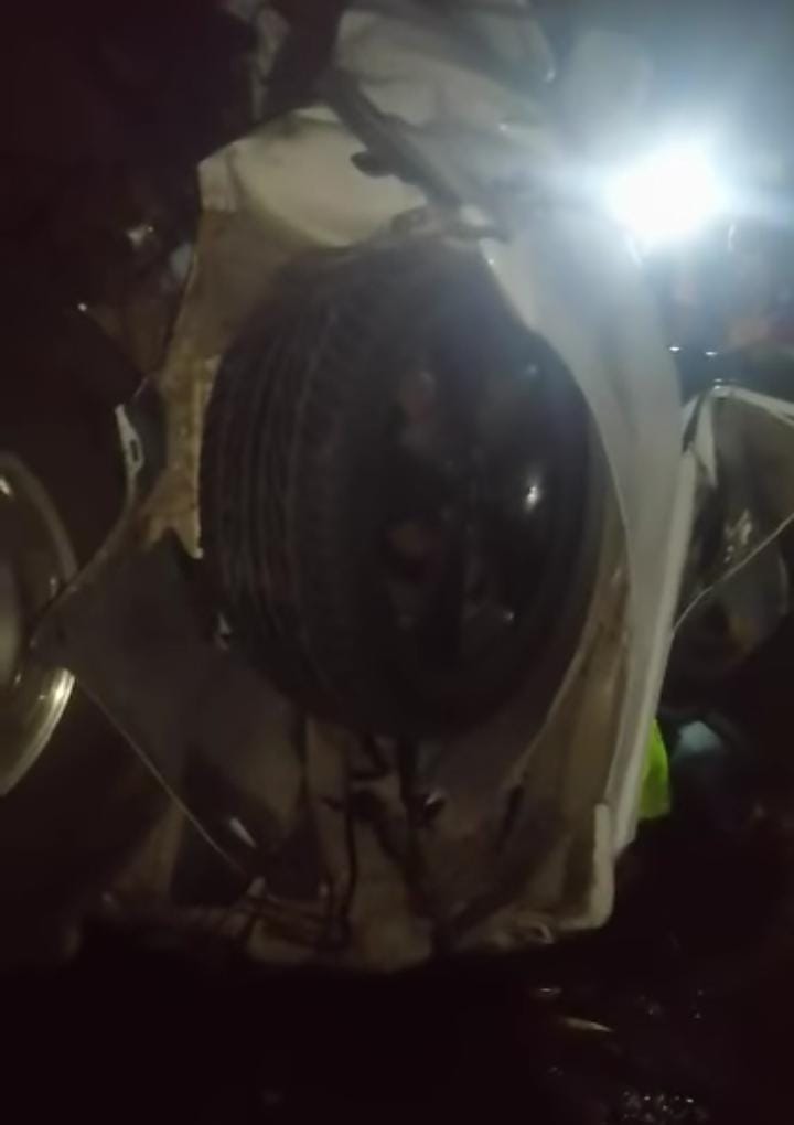 Aparatoso accidente a la altura del corregimiento de La Gran Via en zona bananera 2