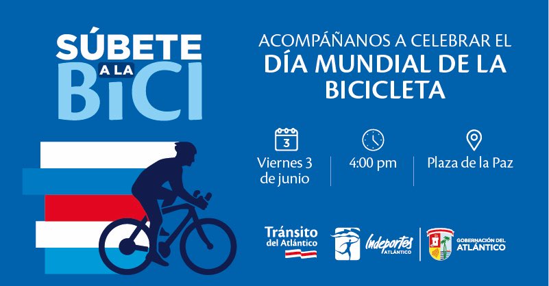 Dia Mundial de la Bicicleta 2022 Gobernacion del Antlantico Indeportes Transito del Atlantico.