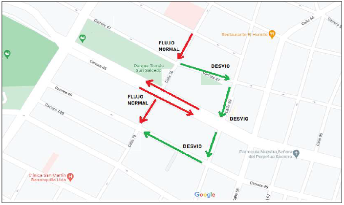 Por pavimentación de vías, cierres de vías a partir del martes 27 de septiembre de 2022 1 CIERRE TOTAL EN LA CALLE 70 ENTRE CARRERAS 46 Y 47