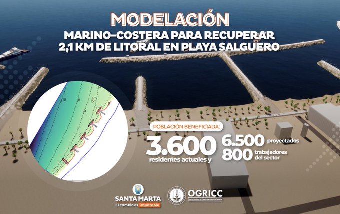 Alcaldesa Virna Johnson gestiona ante la UNGRD proyectos para solucionar afectaciones en Playa Salguero, Buritaca y Cerro Ancón 3 Playa Salguero
