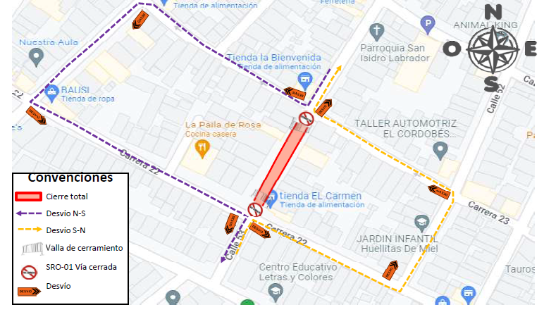 Cierres de vías por eventos del Carnaval 2023 3 CIERRE TOTAL EVENTO A CALZON QUITAO