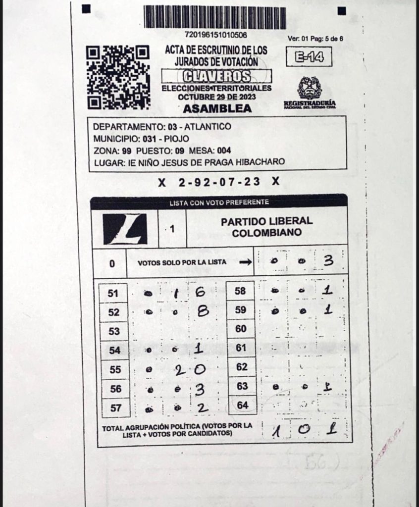 Fiscalia debe intervenir escrutinio distrital y departamental Alfonso Camerano 2