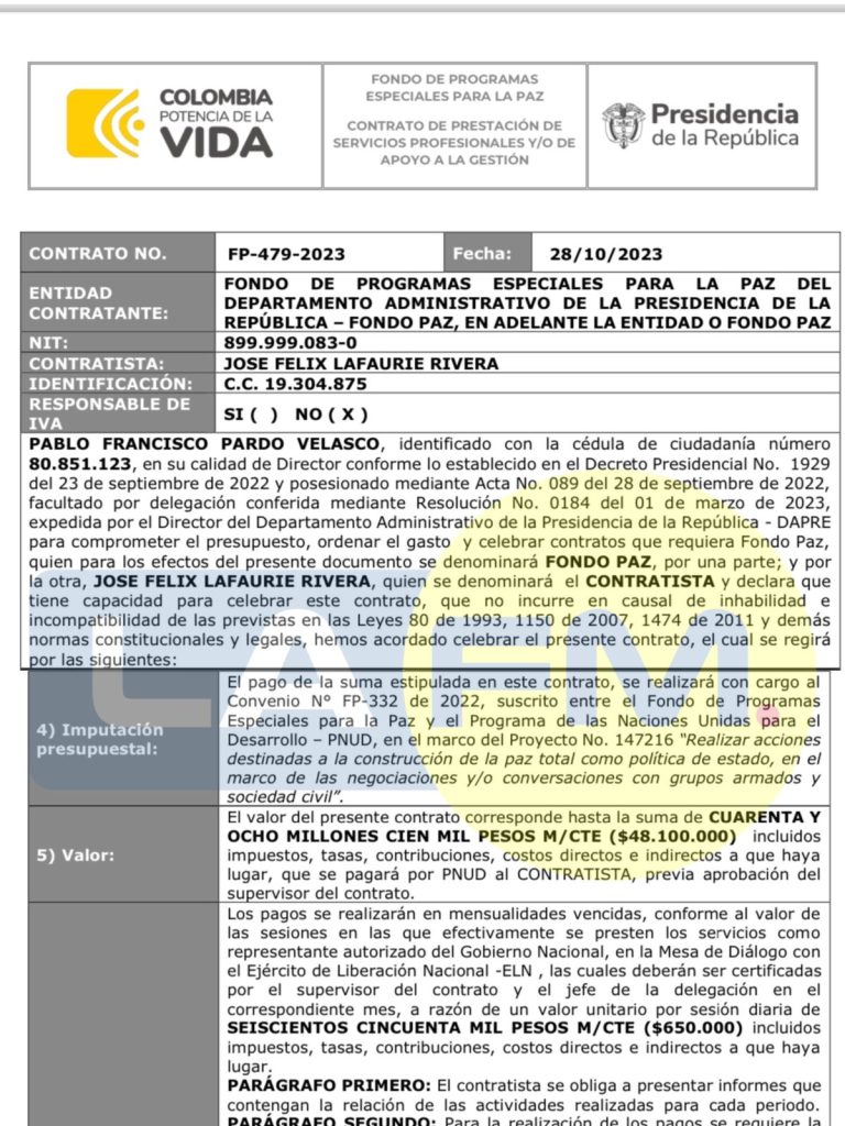 Gobierno destina millonaria cifra para negociadores de paz con ELN y EMC 2 GD Bt21a0AEF8l3