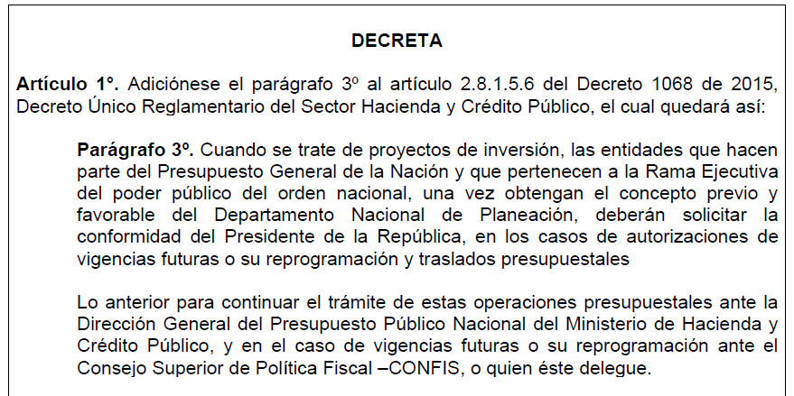 Decreto super poderes Petro en presupuesto 2