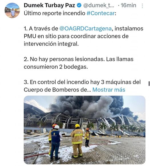 Bomberos controlan en un 70% incendio en bodegas de Contecar en Cartagena 1 431851039 922531799875101 7712184923647476196 n
