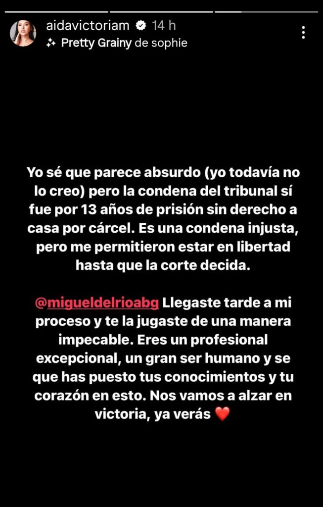 Reaccion de Aida Victoria a aumento de condena de la Fiscalia . 1