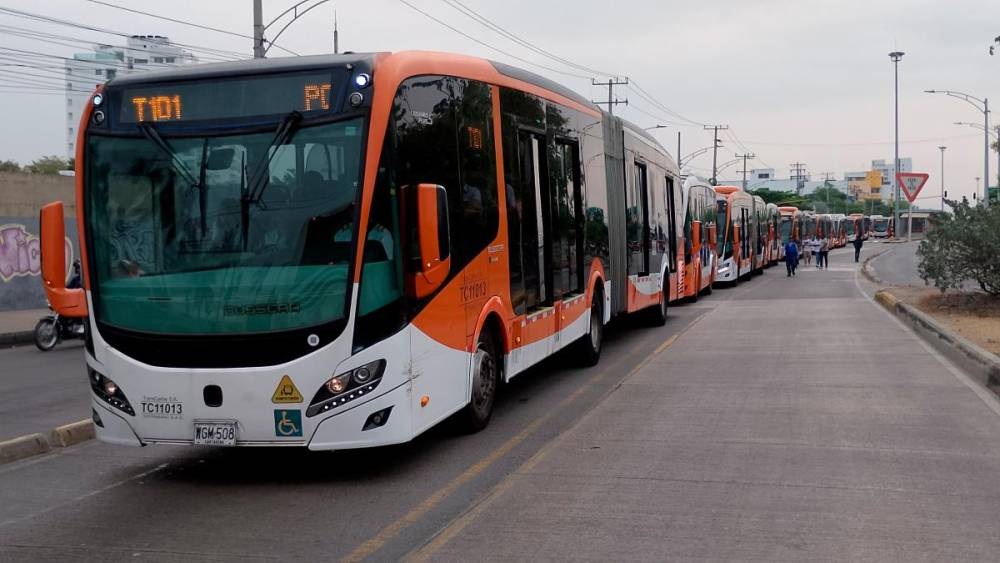 Protesta de conductores de Transcaribe agudiza el caos en la movilidad en Cartagena 1 BEERICHXHVBY3C3EJLHGJRNIRI 2