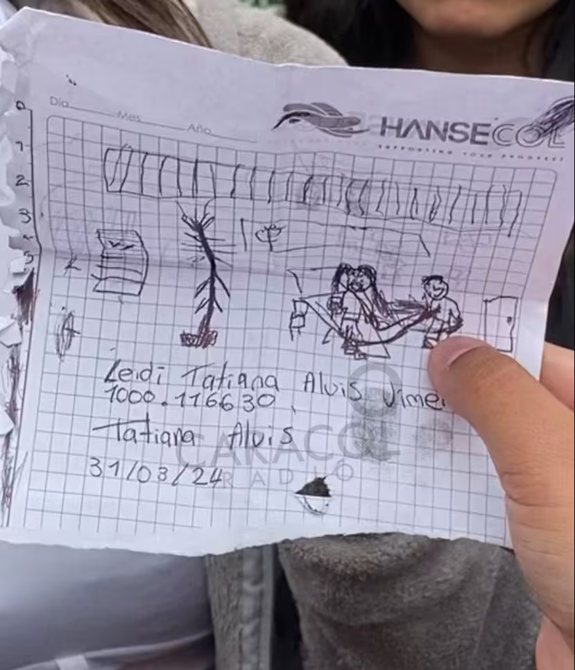 Dibujo de la menor que revela presunto abuso sexual en un colegio de Bogota