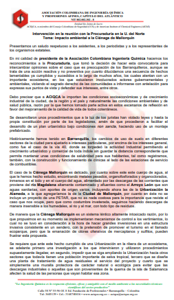 Asociación Colombiana de Ingeniería Química Interviene en Reunión sobre Impacto Ambiental en la Ciénaga de Mallorquín 2 Captura de pantalla 2024 05 12 202458
