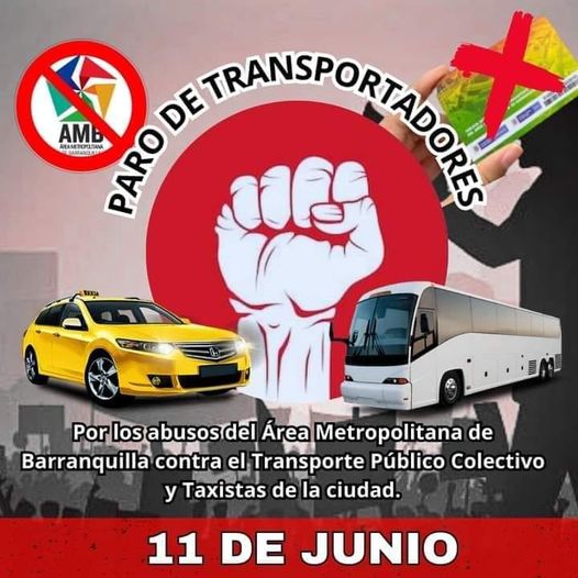 Arrancó paro de taxistas con bloqueos en la vía Oriental a la altura del Aeropuerto Cortizzos y puente de la carrera 38 con circunvalar 7 448176694 1146484106562264 8763494081774916012 n