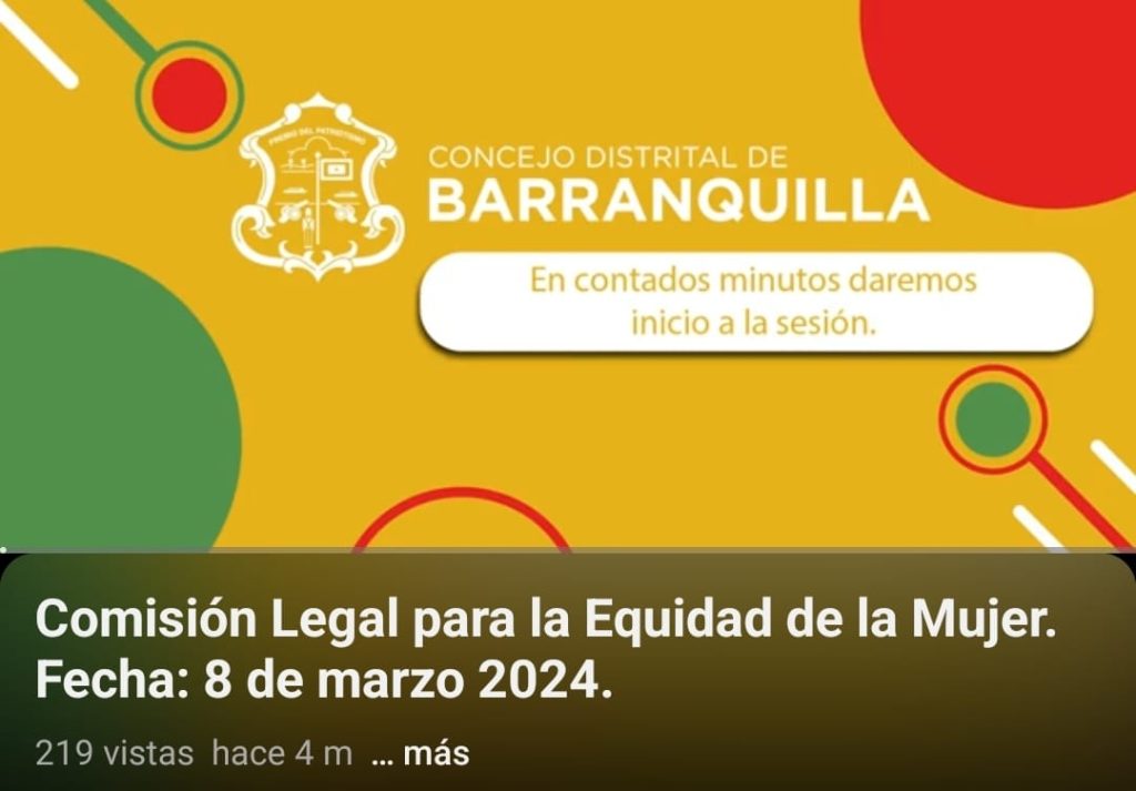 Comisión de Mujeres, las que menos trabajan: No existe visibilidad en el Concejo de Barranquilla 2 Equidad de la Mujer 2