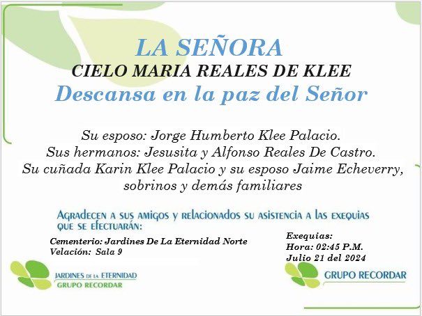 Lamentable fallecimiento de la exdocente de la UniAutonoma, Cielito Reales de Klee 1