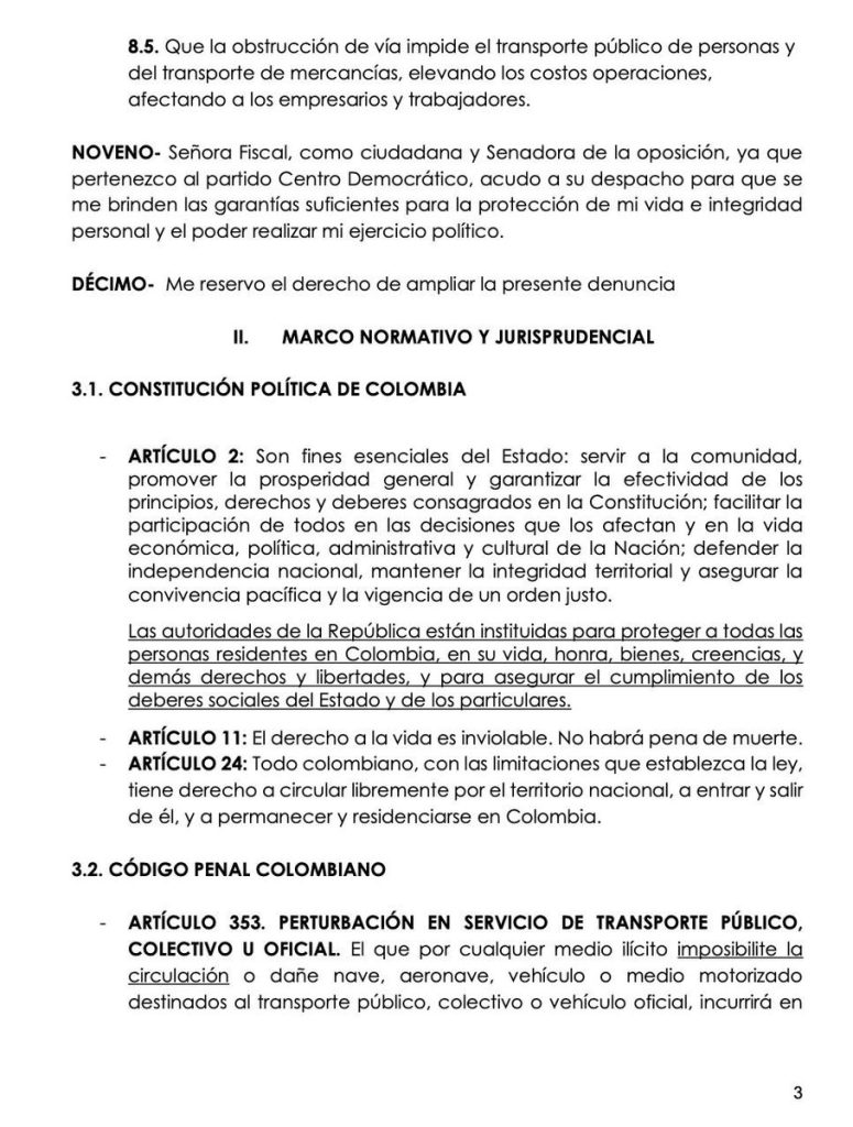 Senadora María Fernanda Cabal denuncia ante la Fiscalía bloqueos en la vía Panamericana 3 3c28d5cc 626e 489c 89c6 b530f01aa7c6 1
