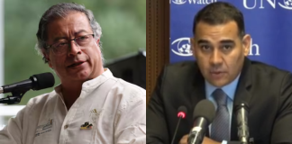 Exfiscal de Venezuela, Zair Mundaray, y el presidente de Colombia, Gustavo Petro.