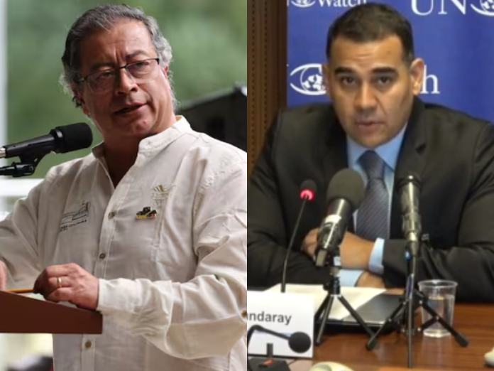 Exfiscal de Venezuela, Zair Mundaray, y el presidente de Colombia, Gustavo Petro.