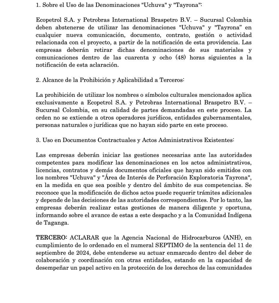Juez de Santa Marta aclara orden judicial sobre el pozo Uchuva 2 y establece plazo de dos meses para suspender actividades 2 GX60nmJWwAEpF27