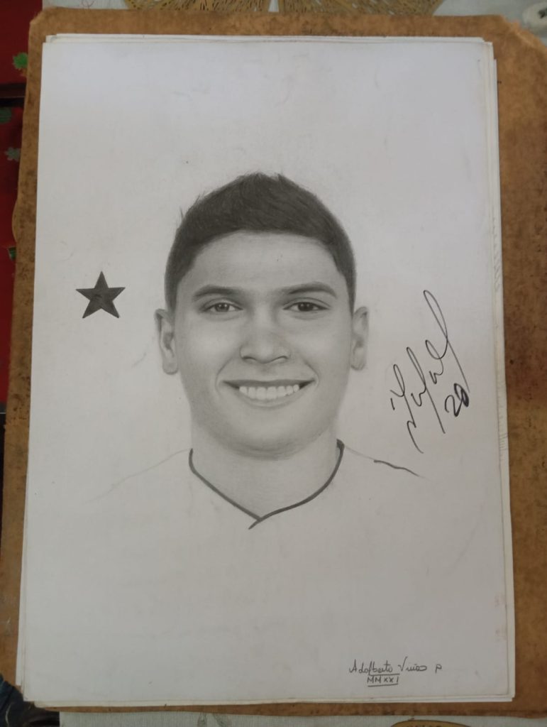 Adalberto Viñas, el artista que retrata la cara del fútbol colombiano 4 WhatsApp Image 2024 09 18 at 09.41.28 1