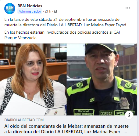 Abogado José Humberto Torres, defensor de derechos humano, rechaza amenaza de muerte contra Luz Marina Esper 1 image 13