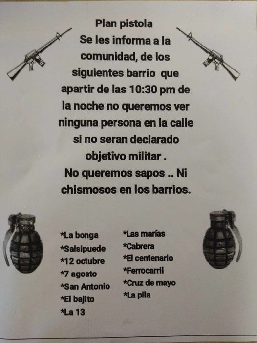 Autoridades investigan origen de panfletos amenazantes en Soledad 1 465225226 1145449890922865 1991342391358687554 n