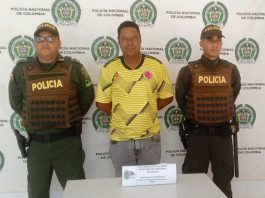 Jhaide Caballero Rebolledo, capturado en San Estanislao Kostka, Bolívar, tras años de evasión. Es acusado de violencia intrafamiliar agravada y amenazas contra su expareja. // Foto: Suministrada.