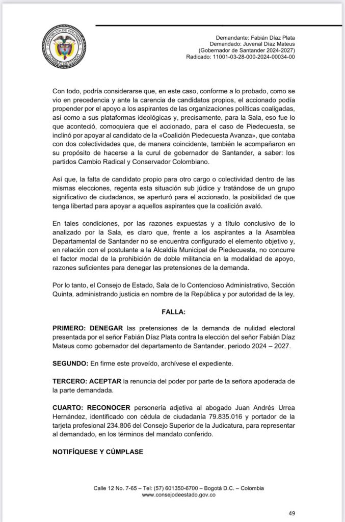 Consejo de Estado ratifica la elección de Juvenal Díaz Mateus como Gobernador de Santander 2 WhatsApp Image 2024 11 08 at 11.40.20 AM 1