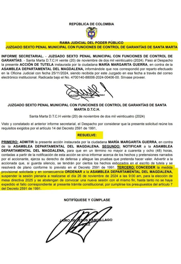 El afán los ha llevado a cometer error tras error: diputada Guerra sobre elección de mesa directiva de Asamblea del Magdalena 1 WhatsApp Image 2024 11 25 at 22.59.37 2