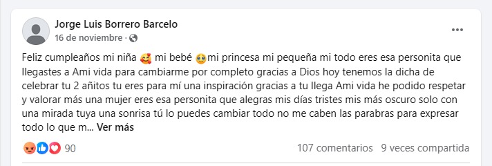 Dedicatoria a su hija 1