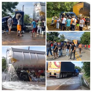 ¿Olvidaron la tragedia de Tasajera?: En accidente de Tránsito en Bolívar, saquean cerveza en medio de fuga de combustible de camión cisterna 3 Gd
