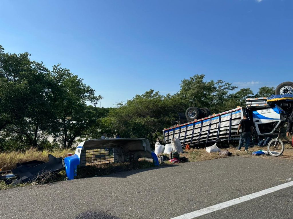 Accidente de tránsito en la Vía Tasajera deja un camión volcado y a su conductor lesionado 3 2a6bf61b ed22 41c4 baf7 8ad4a8427741