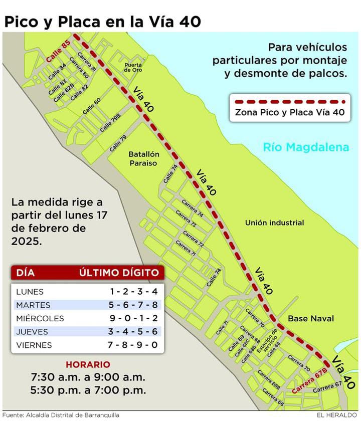Inició el Pico y Placa por Carnaval 2025 en Barranquilla: Vías Afectadas y Nuevas Medidas de Tránsito 1 6cae7711 1c3d 4710 aac4 5352e13c9108
