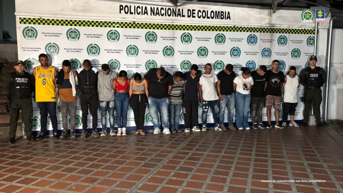 Cae banda criminal en Caldas- 18 presuntos miembros de Cordillera son asegurados por extorsión y narcotráfico