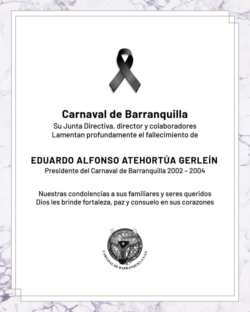 Murió Alfonso Atehortúa Gerleín, Presidente del Carnaval de Barranquilla 2002-2003 1 3efab195 263a 4601 a6eb c14f3a434445 1