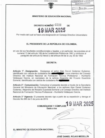 Alan Gutiérrez, designado presidencial ante el Consejo Directivo de INFOTEP, reafirma su compromiso con la educación superior 1 820dfb75 5ecf 47ba 9fe5 63304b864de3 7