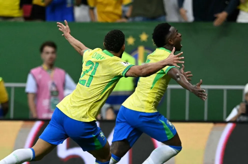 Gol de Vinicius Jr. en Colombia vs Brasil 1