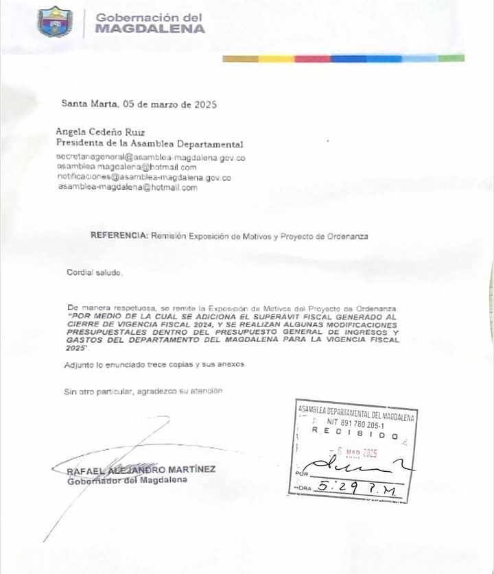 Gobernador Rafael Martínez denuncia bloqueo político en la asamblea del Magdalena 1 IMG 20250328 WA0018
