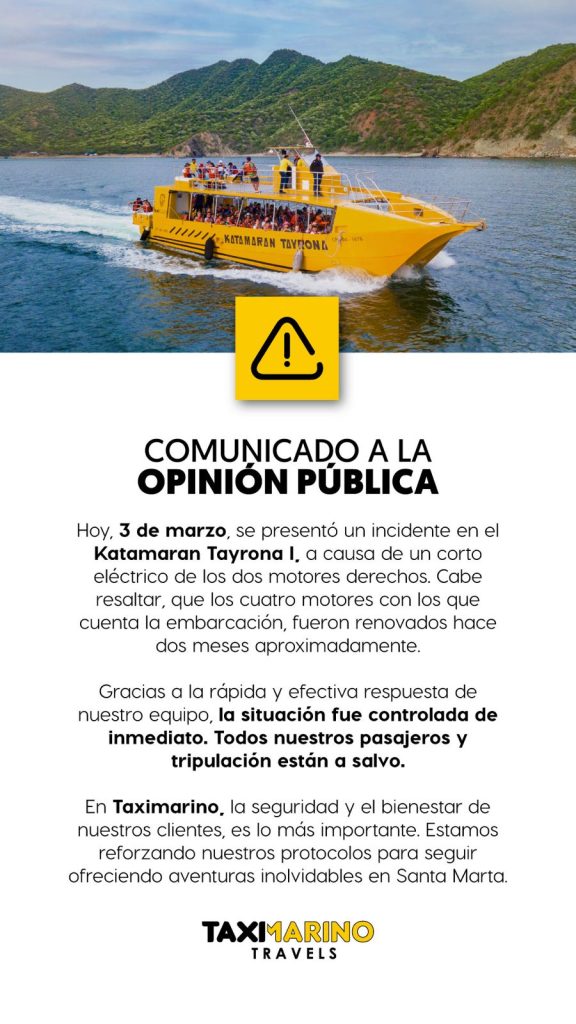 Emergencia en playas de El Rodadero tras incendio de un catamarán 1 WhatsApp Image 2025 03 03 at 20.45.54 1