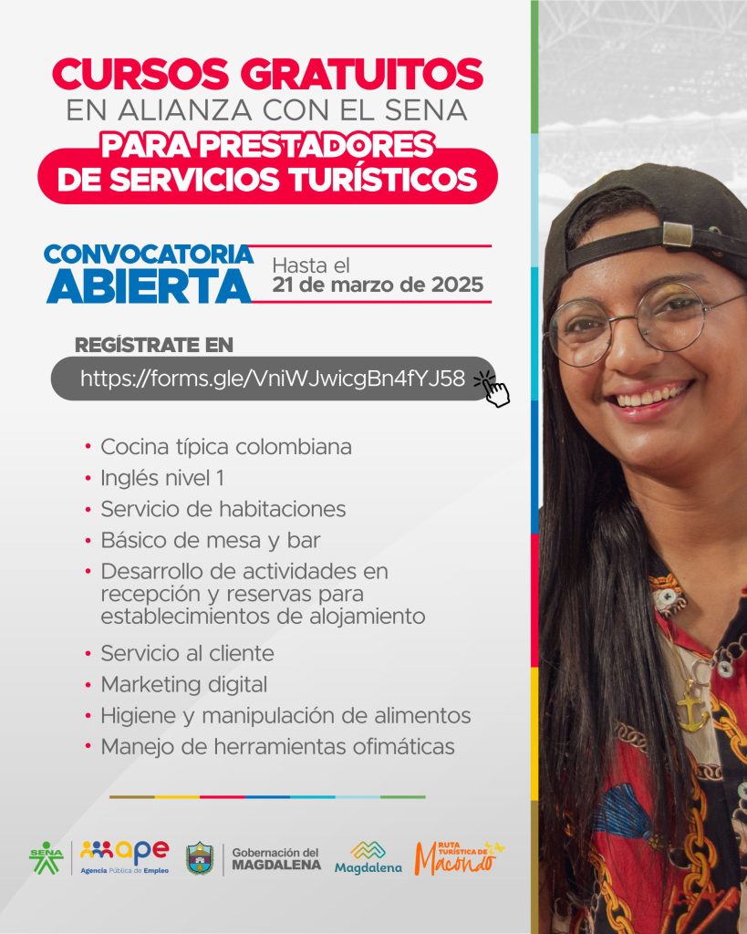 Gobernación del Magdalena y SENA capacitarán a 4.500 prestadores de servicios turísticos 1 bfa0661e 44a8 4134 b747 e836daee1023 1