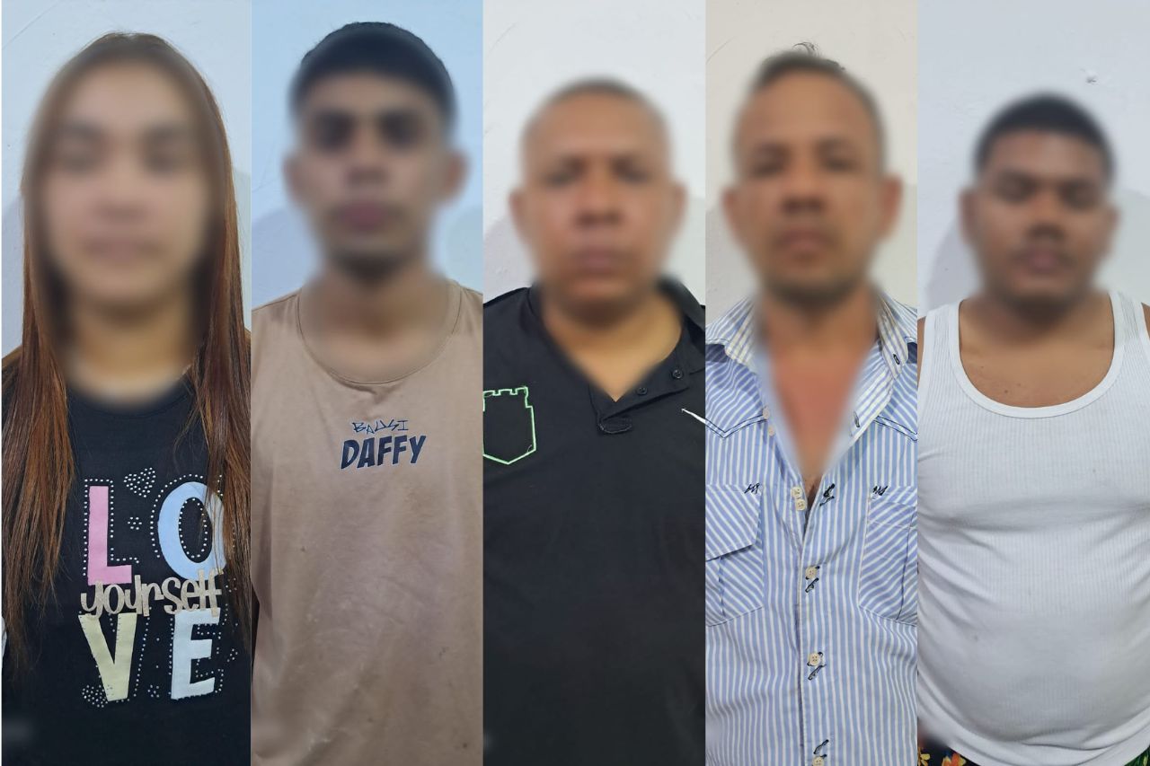 Capturan a cinco miembros de Los Pulsar en El Banco con granada y municion para fusil