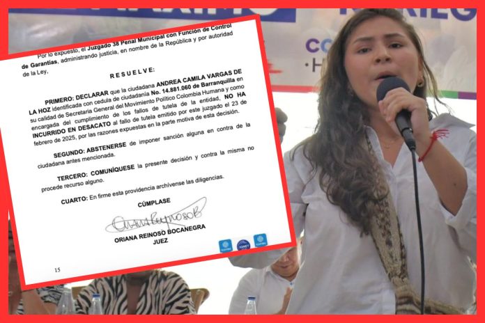 Juzgado exonera a secretaria de Colombia Humana de desacato en caso de tutela