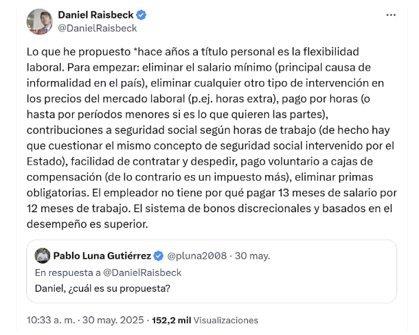 Vicky Dávila enfrenta críticas tras propuesta de miembro de su equipo de eliminar el salario mínimo y otros derechos laborales 2 Captura de Pantalla 2025 06 02 a las 1.35.23 p. m