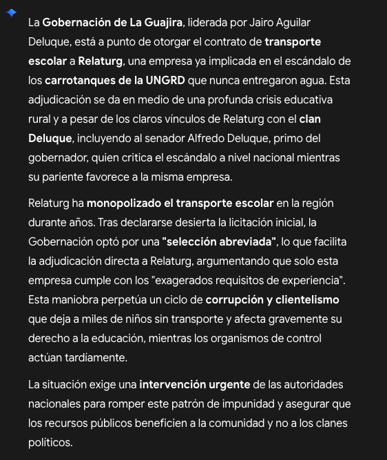 URGENTE: Gobernación de La Guajira ad portas de adjudicar contrato a empresa involucrada en escándalo de Carrotanques 1 Captura de Pantalla 2025 07 18 a las 8.15.22 p. m