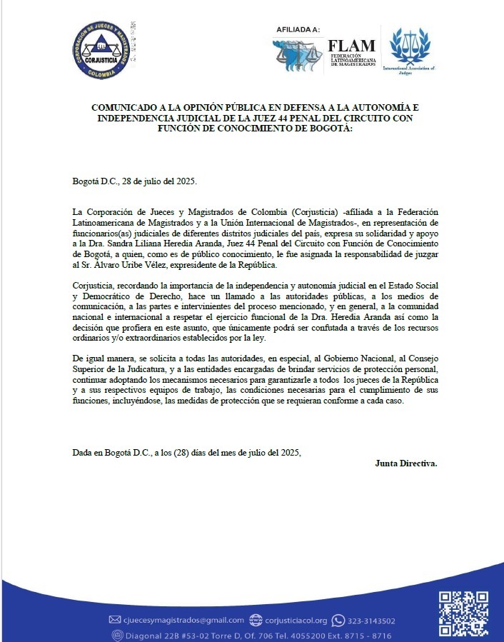 Comunicado corjusticia