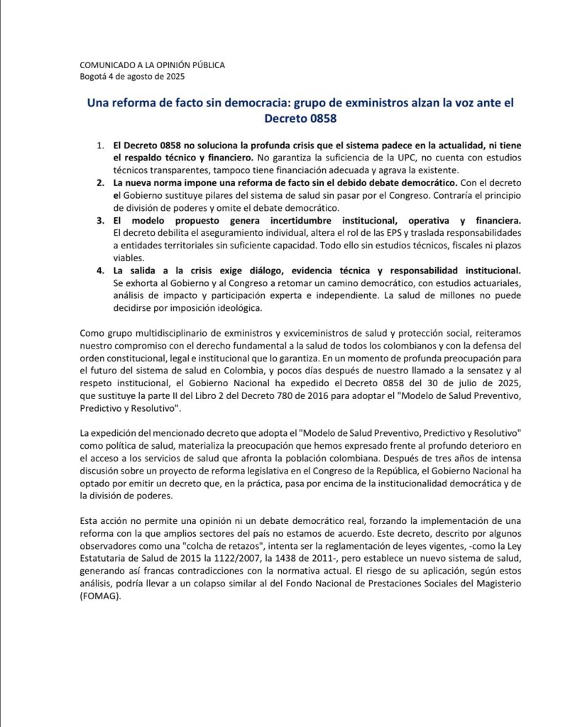 Carta Exministros de Salud 1