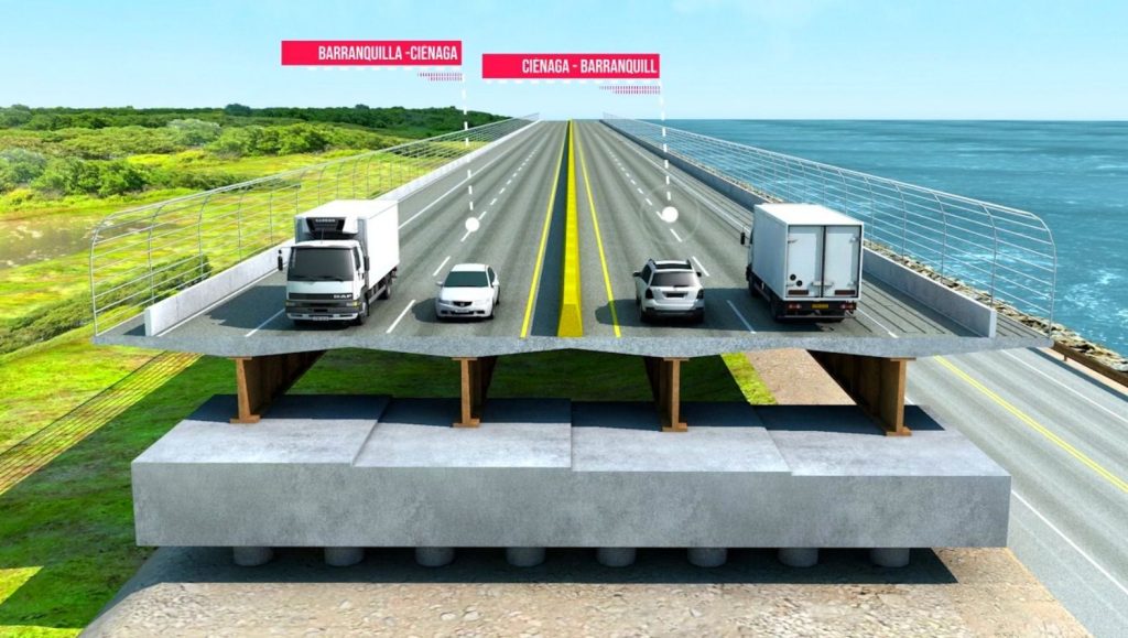 VIADUCTOS EN RUTA CIENAGA BARRANQUILLA RENDER