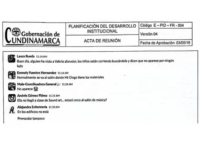 ACTA VALERIA AFANADOR DESAPARICION COLEGIO